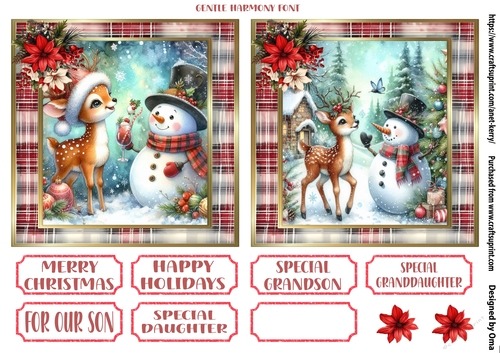Christmas Snowman & Deer 5