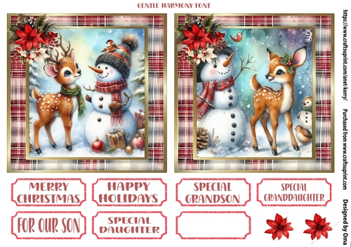 Christmas Snowman & Deer 6