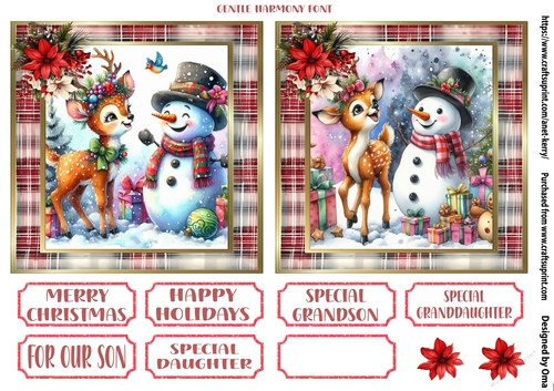 Christmas Snowman & Deer 7