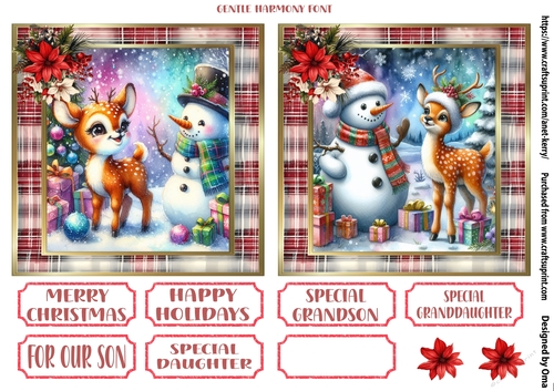 Christmas Snowman & Deer 8