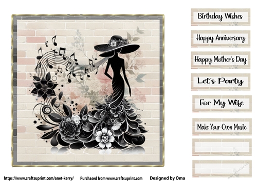 Music & Flowers Black