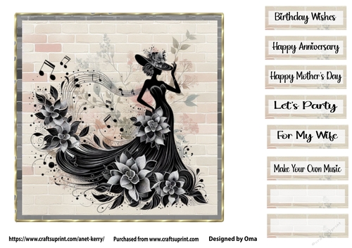 Music & Flowers Black 2