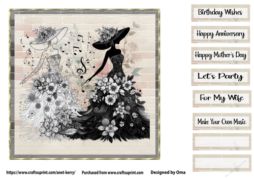 Music & Flowers Black 3