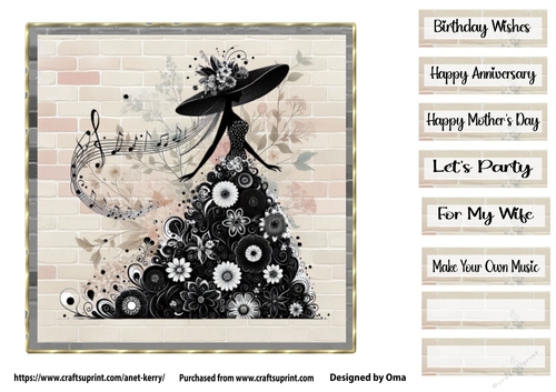 Music & Flowers Black 4