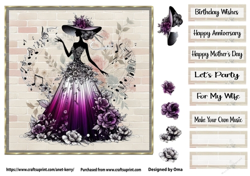 Music & Flowers Purple 2