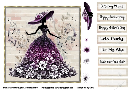 Music & Flowers Purple 4