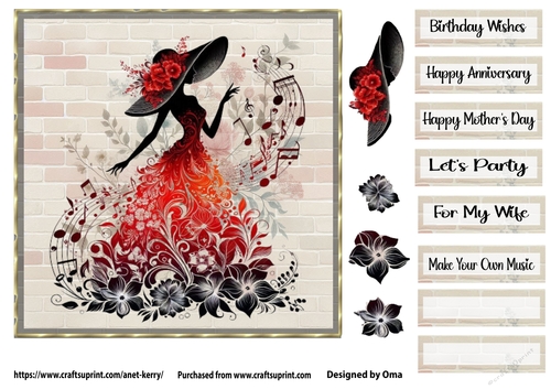 Music & Flowers Red 2