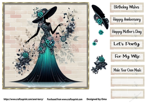 Music & Flowers Teal