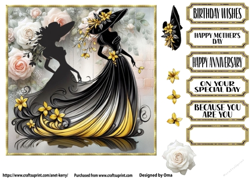 She wears flowers, yellow 2