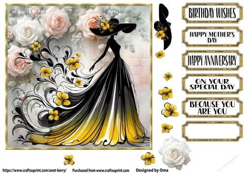She wears flowers, yellow 4