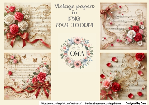Vintage Music Sheets / SCARLET