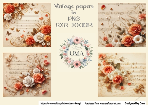 Vintage Music Sheets / TANGERENE