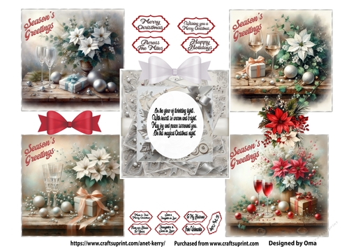 Christmas Poinsettia White 3