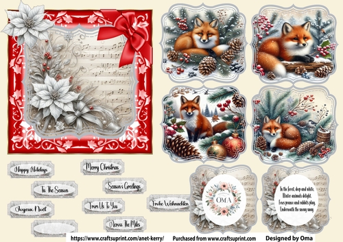 Christmas Animals, fox 2