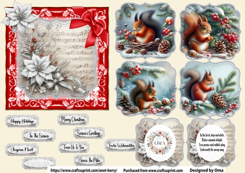 Christmas Animals, Squirrel 2