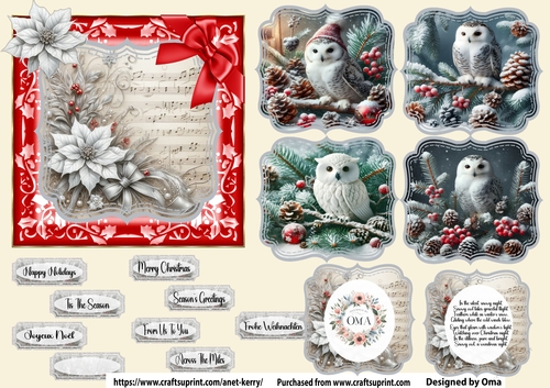 Christmas Animals, Snowy Owl 1