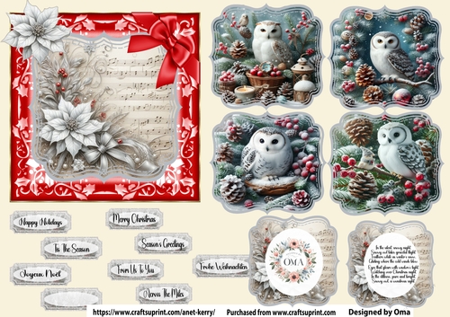 Christmas Animals, Snowy Owl 2