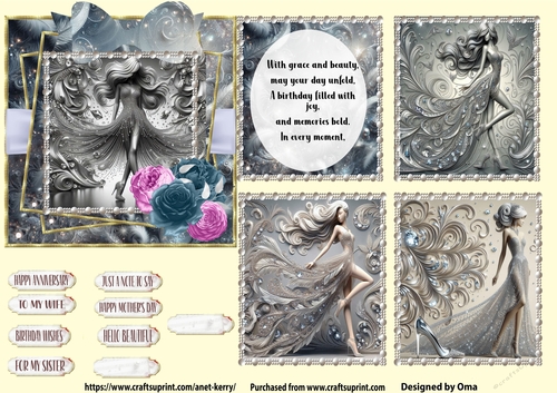 Swirls & Feathers Silver