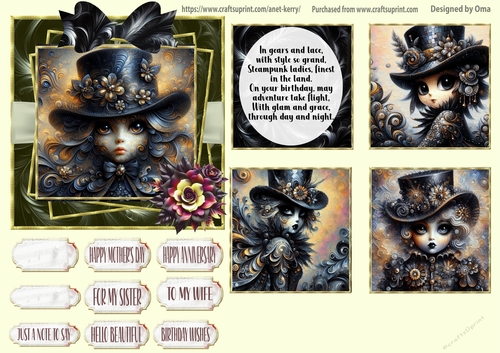 Steampunk Glamour Black