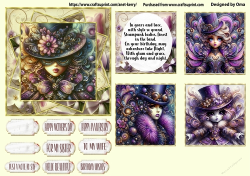 Steampunk Glamour Purple