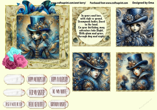 Steampunk Glamour Teal