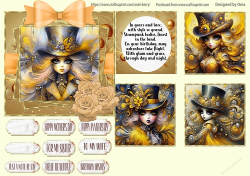 Steampunk Glamour Yellow