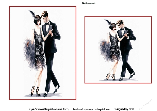 ROARING 20S MOONLIGHT DANCE BLACK