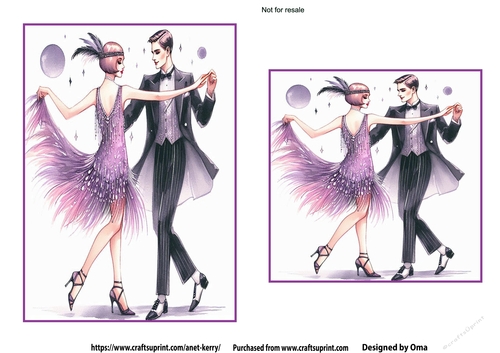 ROARING 20S MOONLIGHT DANCE PURPLE 3