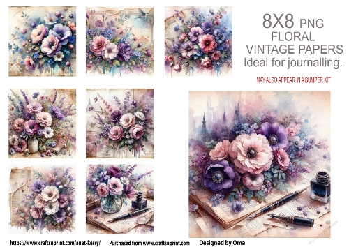 Floral Papers 8x8 png 1