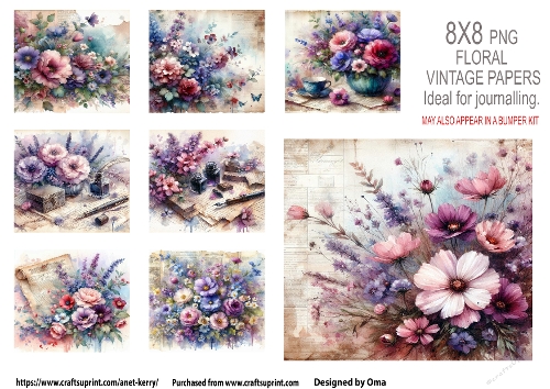 Floral Papers 8x8 png 2