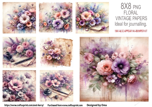 Floral Papers 8x8 png 4
