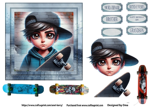 Skateboarding Boy 3