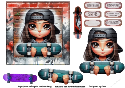 Skateboarding Girl 2