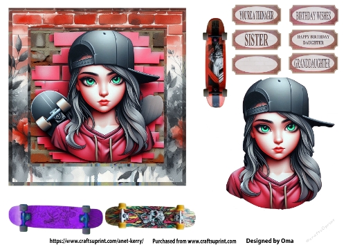 Skateboarding Girl 3
