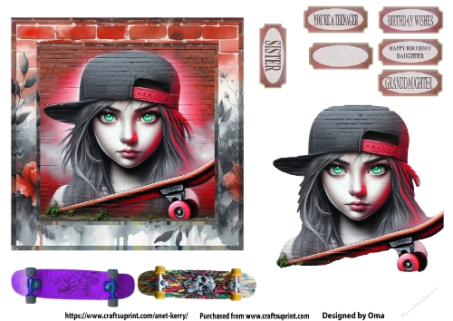 Skateboarding Girl 5