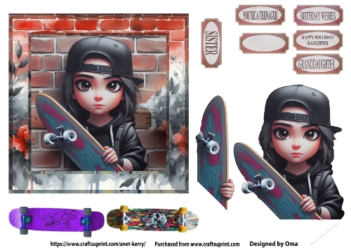 Skateboarding Girl 8