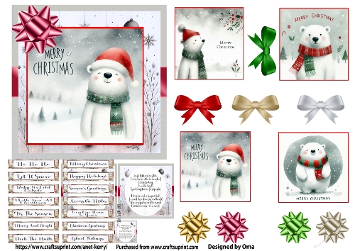 Christmas Polar bear
