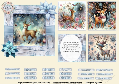 Whimsical Reindeer 1