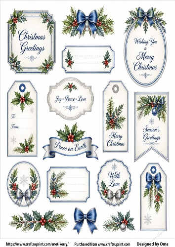 CHRISTMAS TAGS/LABELS 4