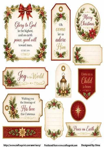 CHRISTMAS TAGS/LABELS 6