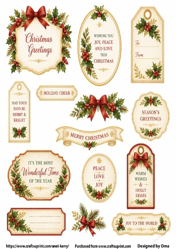 CHRISTMAS TAGS/LABELS 7