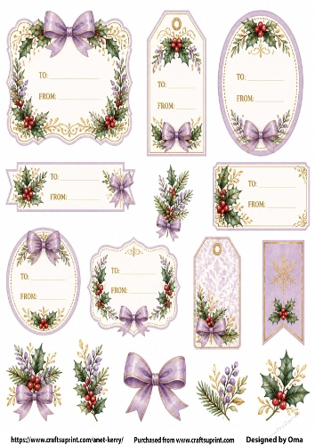 CHRISTMAS TAGS/LABELS 13