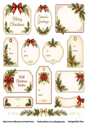 CHRISTMAS TAGS/LABELS 14