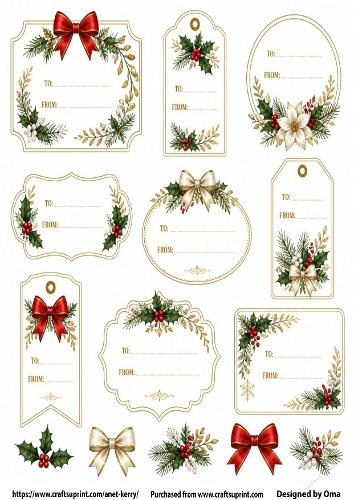 CHRISTMAS TAGS/LABELS 16