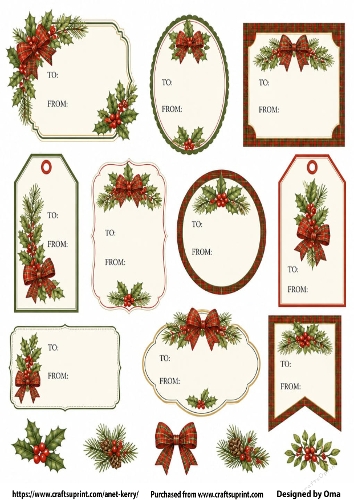 CHRISTMAS TAGS/LABELS 18