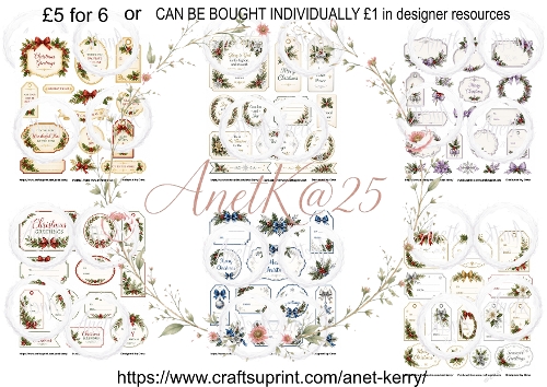 CHRISTMAS TAGS/LABELS 7-12