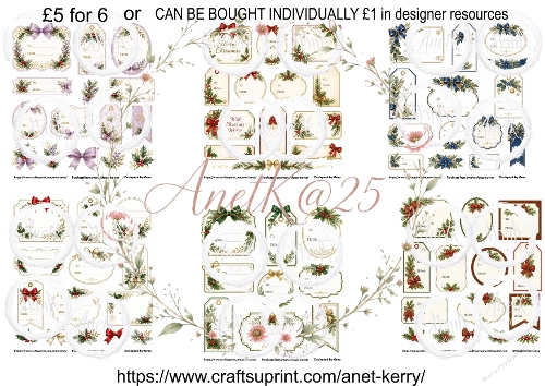 CHRISTMAS TAGS/LABELS 13-18
