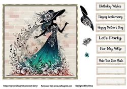 Music & Flowers Teal 3