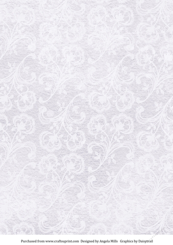 A4 Background Paper Lilac and White Lacy Swirl