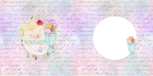 6 x 6 Treat Yourself Card Insert with Rainbow Coloured Background